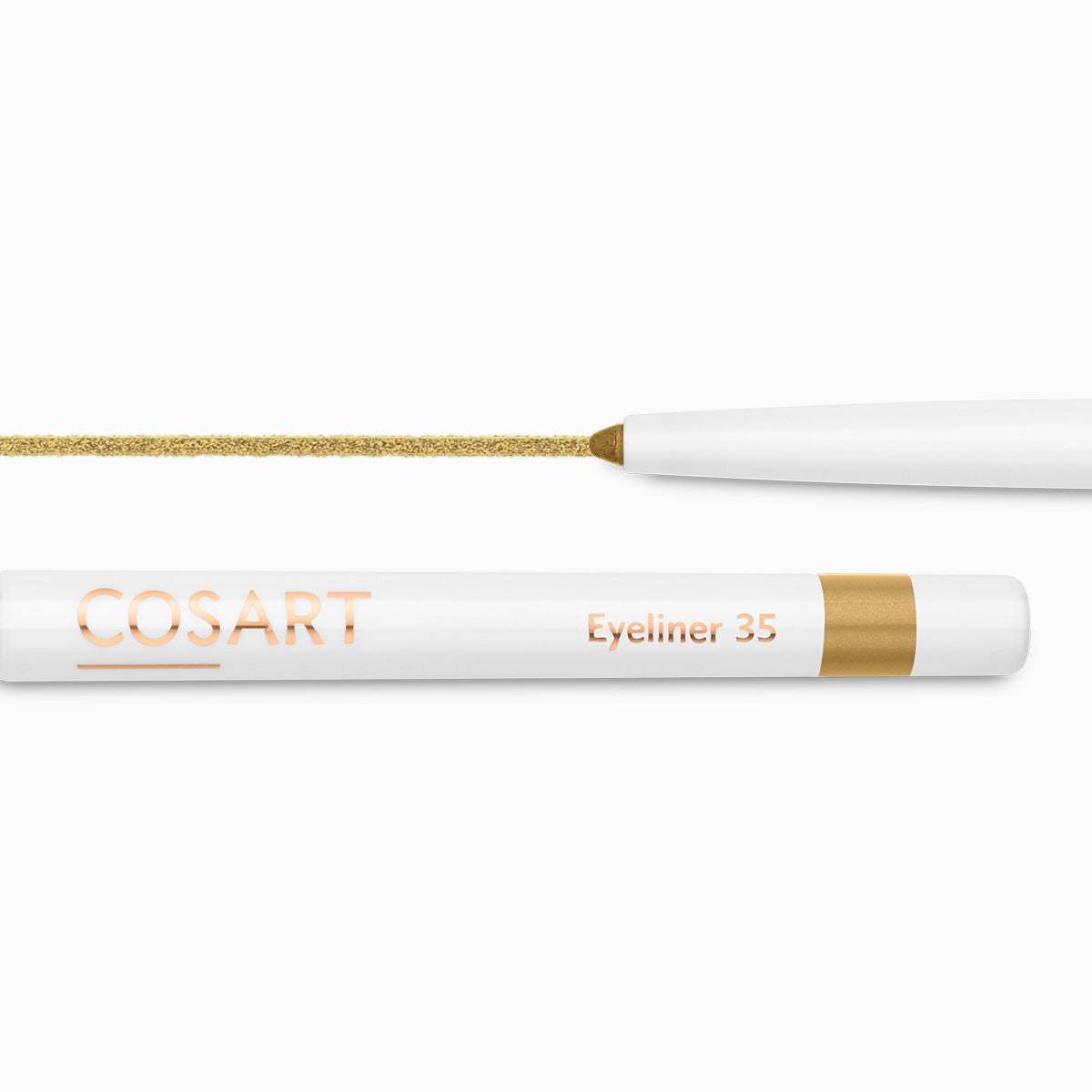 COSART Eyeliner - Golden Touch 35 – Nach nur wenigen Minuten auf der Haut ist die Farbe wisch- und wasserfest und hält sehr lange. Vegan, dermatologisch getestet und frei von Parabenen und Mineralölen., 1St.