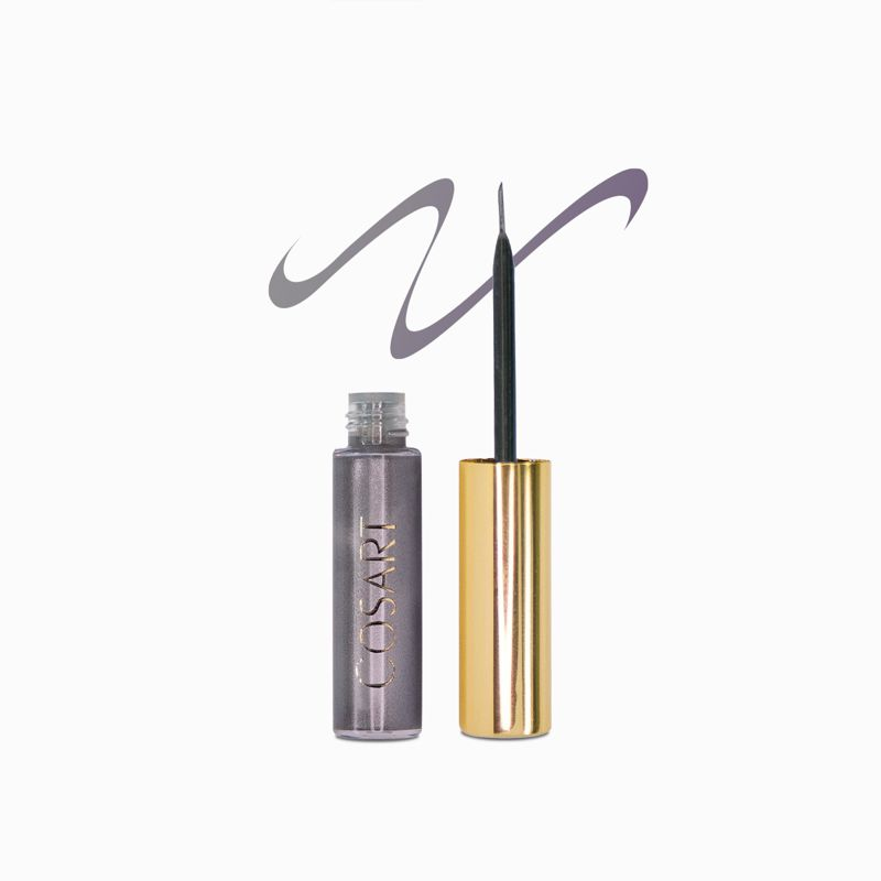 COSART Flüssiger Eye Liner 606 Anthrazit – Der dünne Pinsel der COSART Flüssiger Eye Liner bietet viel Flexibilität beim Auftragen. So kann mit einer haarfeinen Linie der Wimpernrand verdichtet werden., 4ml, Farbbeispiel