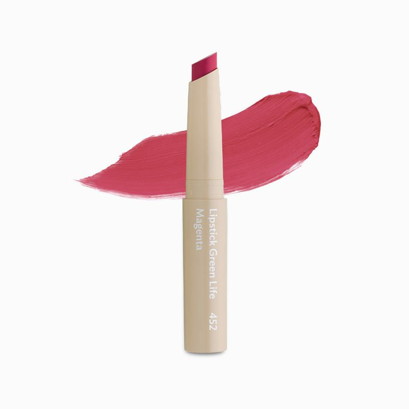 COSART Lipstick Green Life 452 Magenta – Der cremig weiche COSART Lipstick Green Life versorgt die Lippen mit Pflege und lässt sie voll und weich wirken., 8,5ml