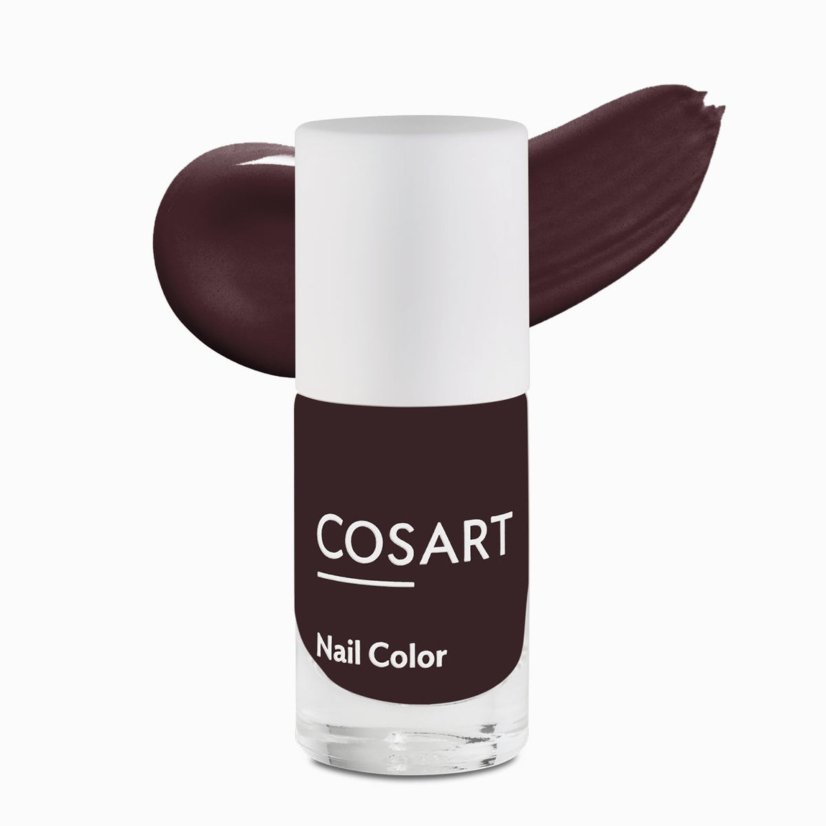 COSART Nail Color 20+free -  Cocoa Powder – vegan , 9ml, Pinselflasche und Farbbeispiel