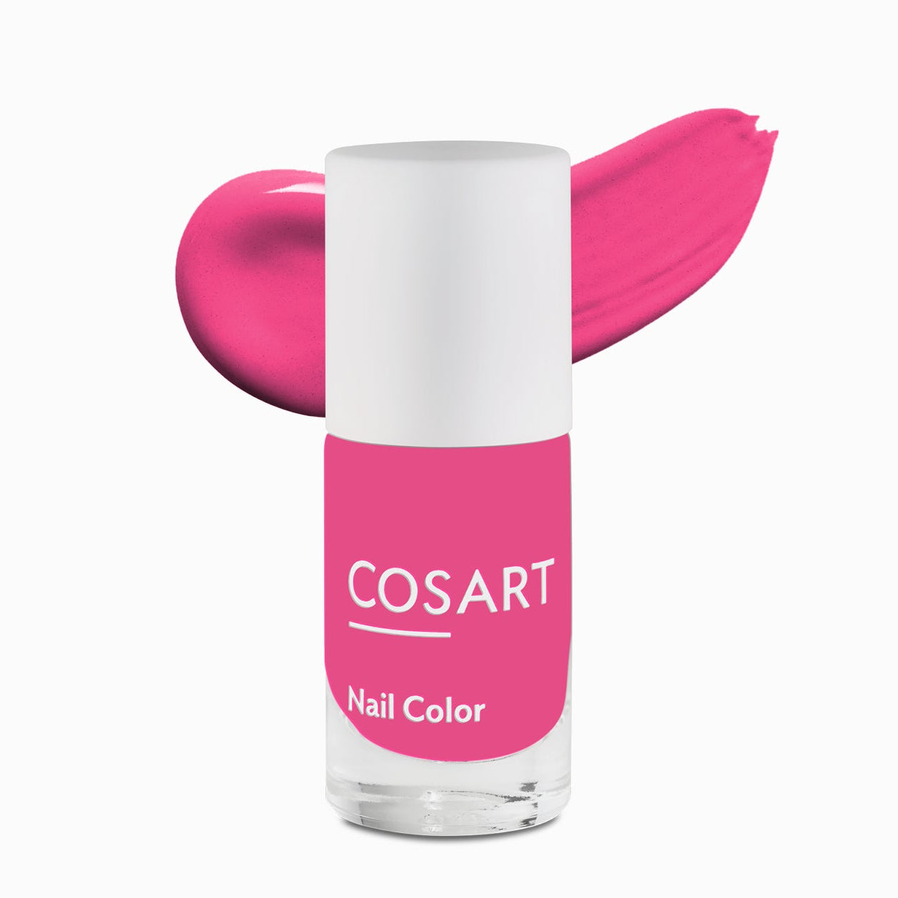 COSART Nail Color 20+free - Hot Pink – Vegan & Hochglanz, 9ml, Pipettenflasche mit Farbbeispiel