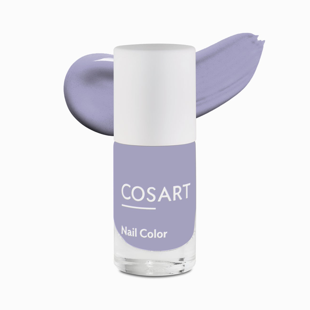 COSART Nail Color 20+free - Lavendelblau – Vegan & Hochglanz, 9ml, Pipettenflasche mit Farbbeispiel