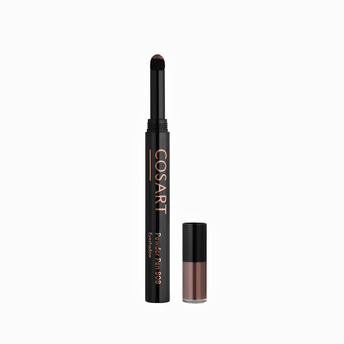 COSART Powder Pen 807 Creme glänzend – Der Applikator verblendet das Lidschattenpuder sehr schön und schafft wunderbare Verläufe auf dem Lid., 0,8gr., geöffnet