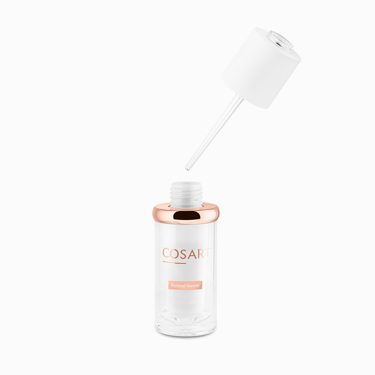 COSART Retinol Serum – ideal zur Behandlung von Hautunreinheiten, Entzündungen, Pickeln, Akne und Falten., 15ml, geöffnet