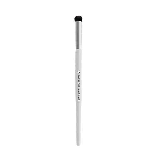 COULEUR CARAMEL Lidschattenpinsel kurz Nr. 8 – Der Lidschattenpinsel mit seinen kurzen, abgerundeten Borsten eignet sich besonders zum Auftragen von Lidschatten nahe am Wimpernkranz und für einen Smokey-Eye-Effekt., 1St.