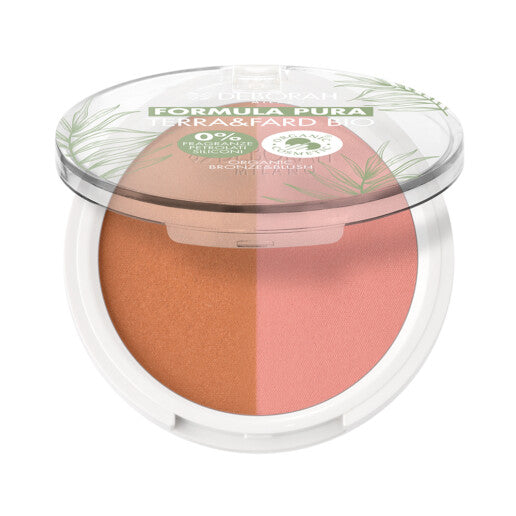 DEBORAH MILANO Formula Pura Bronze & Blush BIO – 2 in 1 – Rouge und Bronzing-Puder in einem Produkt., 9gr., medium