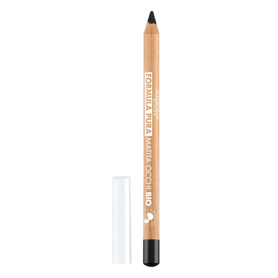 DEBORAH MILANO Formula Pura Eye Pencil BIO black – besitzt eine hochpigmentierte und leicht verblendbare Formulierung, der selbst empfindlichen Augen einen intensiven Blick verleiht., 1St.