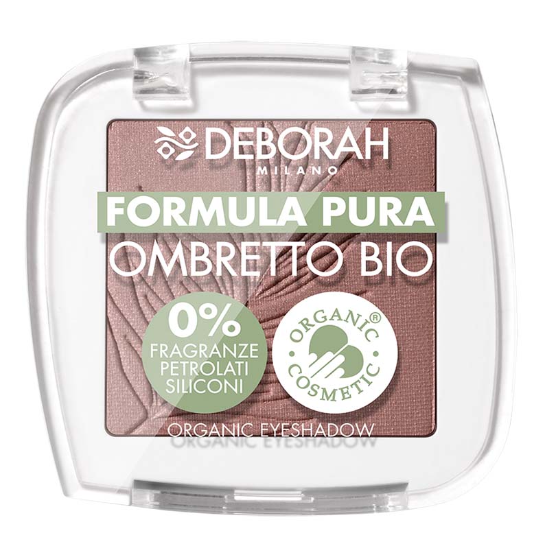 DEBORAH MILANO Formula Pura Eyeshadow Bio antique pink – Diese besondere Zusammensetzung ermöglicht ein federleichtes Auftragen, das leicht zu verblenden ist und eine lebendige Farbabgabe bietet., 1St.
