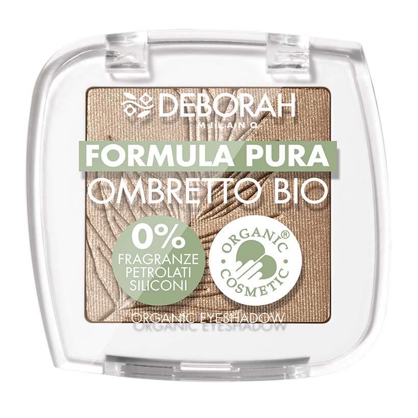 DEBORAH MILANO Formula Pura Eyeshadow Bio chestnut brown – Diese besondere Zusammensetzung ermöglicht ein federleichtes Auftragen, das leicht zu verblenden ist und eine lebendige Farbabgabe bietet., 1St.