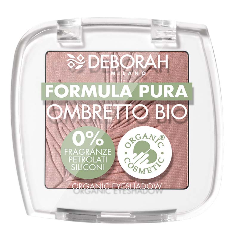 DEBORAH MILANO Formula Pura Eyeshadow Bio pink – Diese besondere Zusammensetzung ermöglicht ein federleichtes Auftragen, das leicht zu verblenden ist und eine lebendige Farbabgabe bietet., 1St.