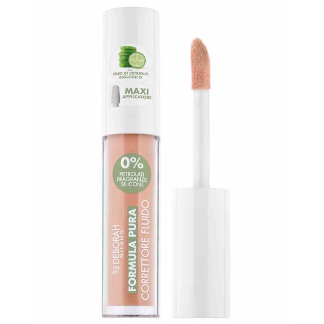 DEBORAH MILANO Formula Pura Fluid Concealer fair – gegen Falten, Schwellungen und dunkle Augenringe, der auch Unreinheiten und dunkle Flecken kaschiert., 4,98gr.