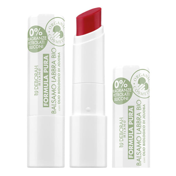 DEBORAH MILANO Formula Pura Lipbalm Bio red – Der zarte Lipbalm nährt, spendet Feuchtigkeit und schützt die Lippen vor Umweltschäden., 3,75gr.