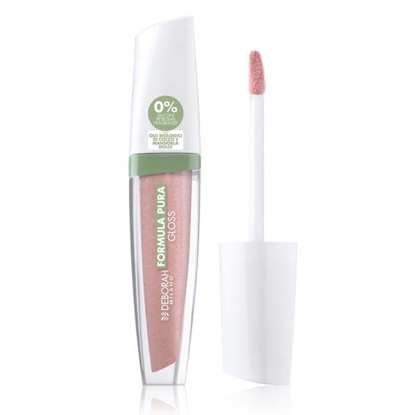 DEBORAH MILANO Formula Pura Lipgloss BIO caramel – ein ultrazarter Lipgloss in brillanten Farben, komfortabel und nicht klebend, verschönert die Lippen mit einem Hauch von Farbe., 4,5gr.