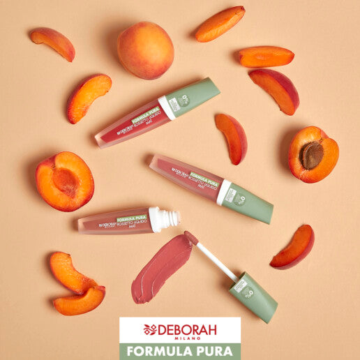 DEBORAH MILANO Formula Pura Liquid Mat Lipstick mood – Seine pigmentreiche und dabei extrem leichte Textur haftet perfekt auf den Lippen, ohne zu verschmieren, und verleiht den Lippen eine extreme Weichheit sowie volle, intensive Farbe, 1St.