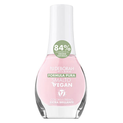 DEBORAH MILANO Formula Pura Nail Coat VEGAN | Smalto ballerina rose – Extreme Farbe in einem einzigen Strich mit hoher Deckkraft, extra glänzendem Finish und spektakulärem Glanz., 8,5ml