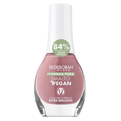 DEBORAH MILANO Formula Pura Nail Coat VEGAN | Smalto dusty rose – Extreme Farbe in einem einzigen Strich mit hoher Deckkraft, extra glänzendem Finish und spektakulärem Glanz., 8,5ml