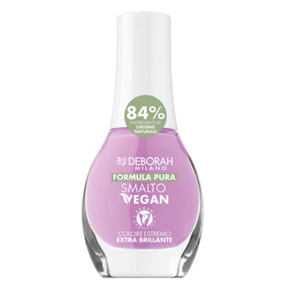 DEBORAH MILANO Formula Pura Nail Coat VEGAN | Smalto lilac – Extreme Farbe in einem einzigen Strich mit hoher Deckkraft, extra glänzendem Finish und spektakulärem Glanz., 8,5ml