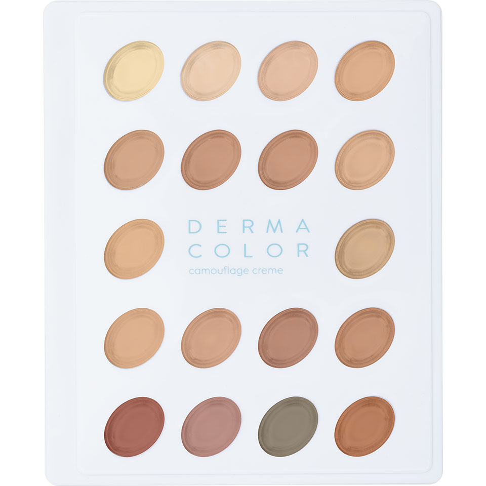 DERMACOLOR Camouflage Creme Mini-Palette 18 Farben – stark pigmentierte Farbtöne zur gezielten Abdeckung von Hautanomalien, Rötungen, Narben oder Tätowierungen., Set