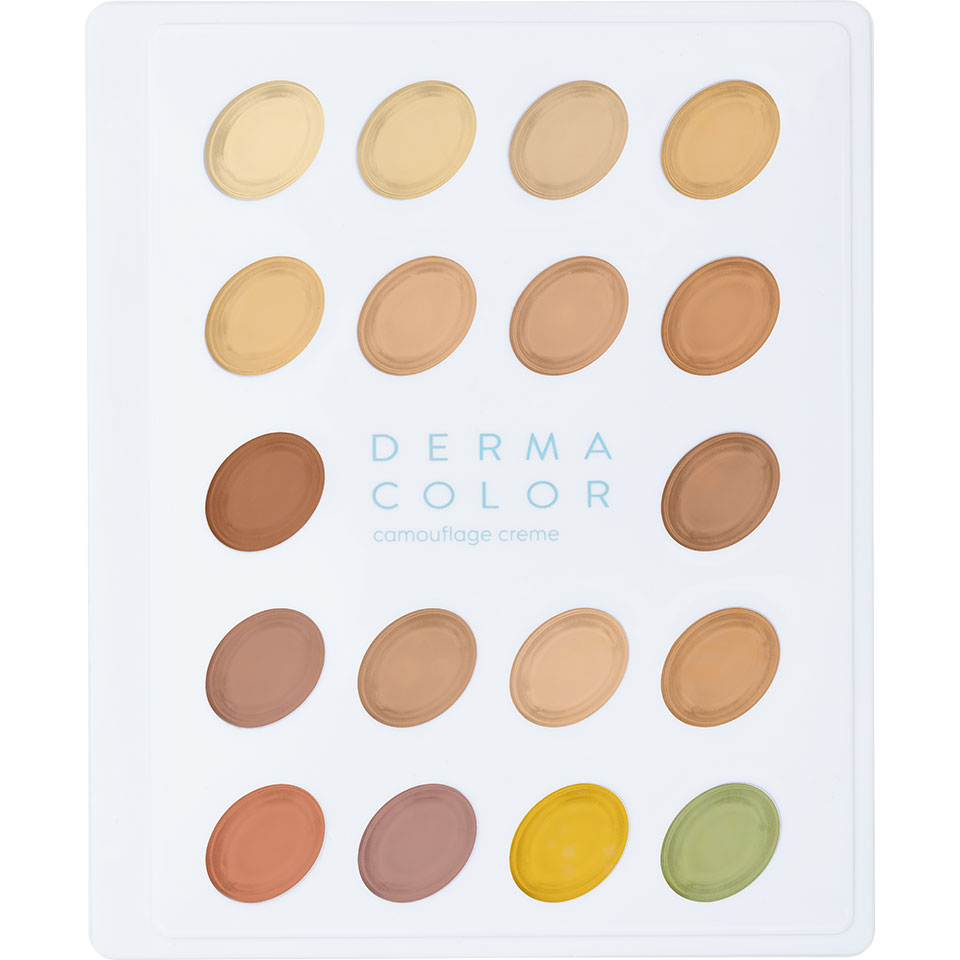 DERMACOLOR Camouflage Creme Mini-Palette 18 Farben – stark pigmentierte Farbtöne zur gezielten Abdeckung von Hautanomalien, Rötungen, Narben oder Tätowierungen., Set