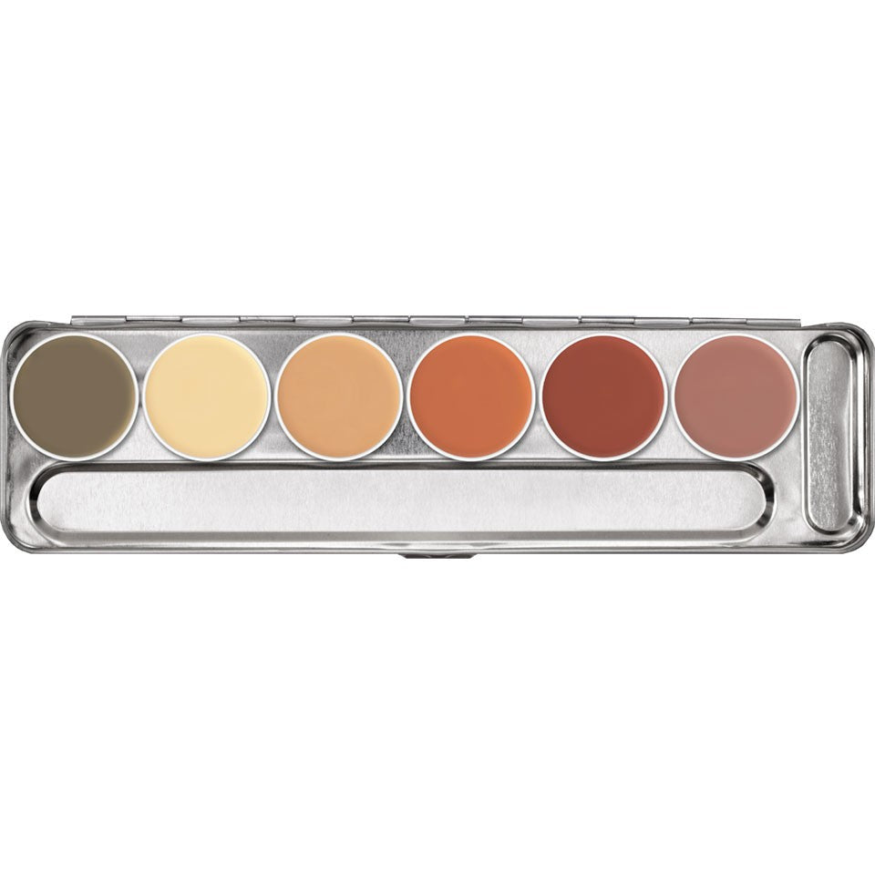 DERMACOLOR Camouflage Creme Palette 6 Farben - S – Selbst unter extremen Bedingungen, wie zum Beispiel Schwimmen, Hitze und körperlicher Anstrengung ist die Camouflage beständig., 20gr.