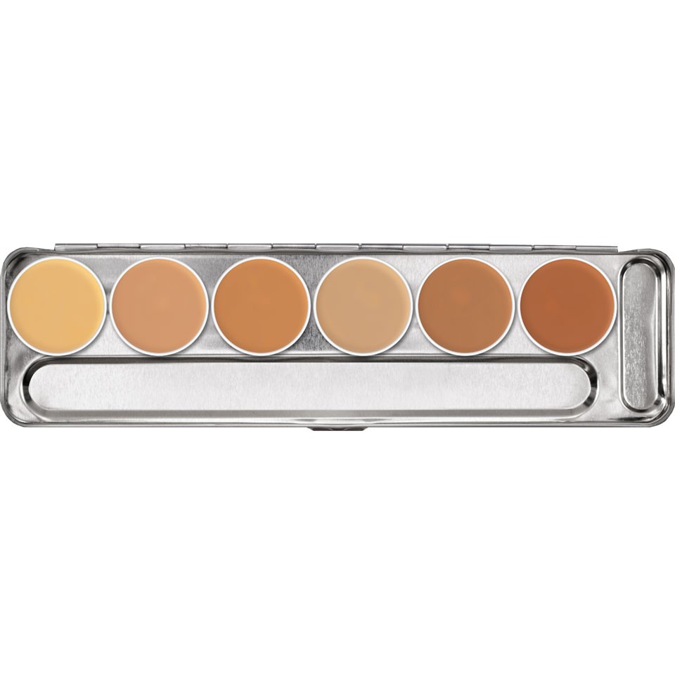 DERMACOLOR Camouflage Creme Palette M – ein besonders pigmentstarkes Make-up zur Abdeckung farblicher Hautanomalien, von Narben und Tätowierungen für Gesicht und Hals., 20gr.