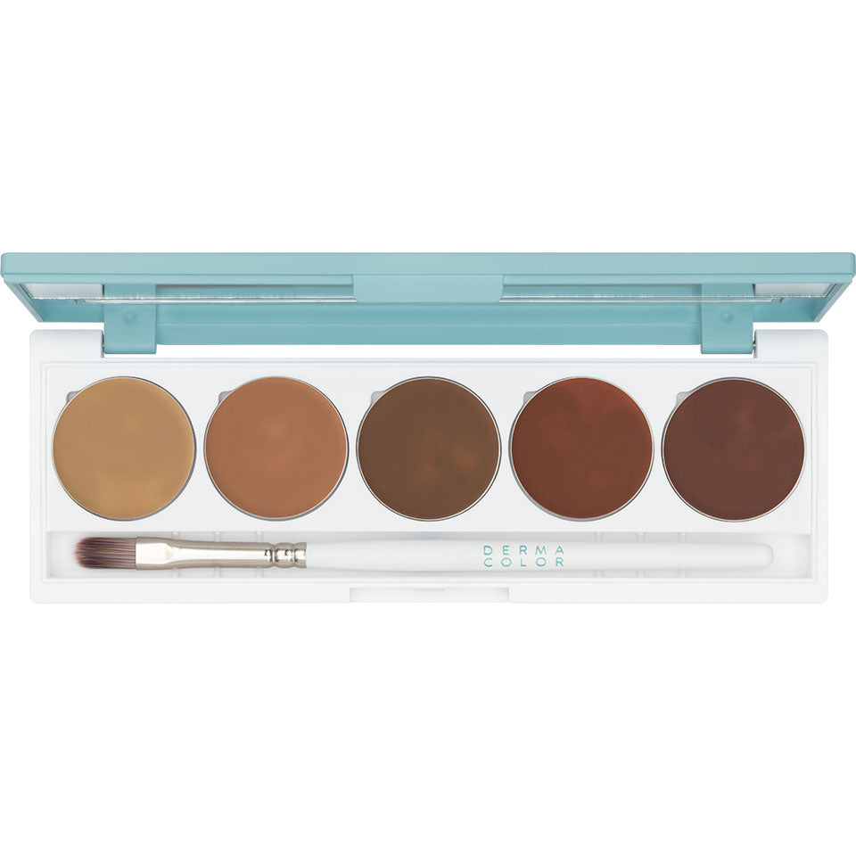 DERMACOLOR Camouflage Creme Quintett DQ 6 – Hochdeckendes Camouflage Quintett mit 5 Farben, 10g, Palette offen