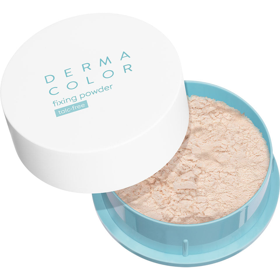 DERMACOLOR Fixierpuder talkfrei – ein unverzichtbarer Bestandteil des Dermacolor Systems und sorgt für perfekte Haltbarkeit Deiner Camouflage., 12-40gr., Dose offen