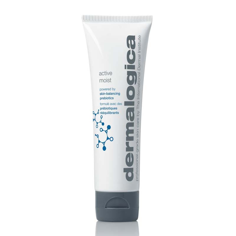 DERMALOGICA Active Moist – Seidenaminosäuren glätten und verbessern die Hautstruktur. Zitrone, Efeu, Wasserkresse und Große Klette verfeinern die Haut., 50ml