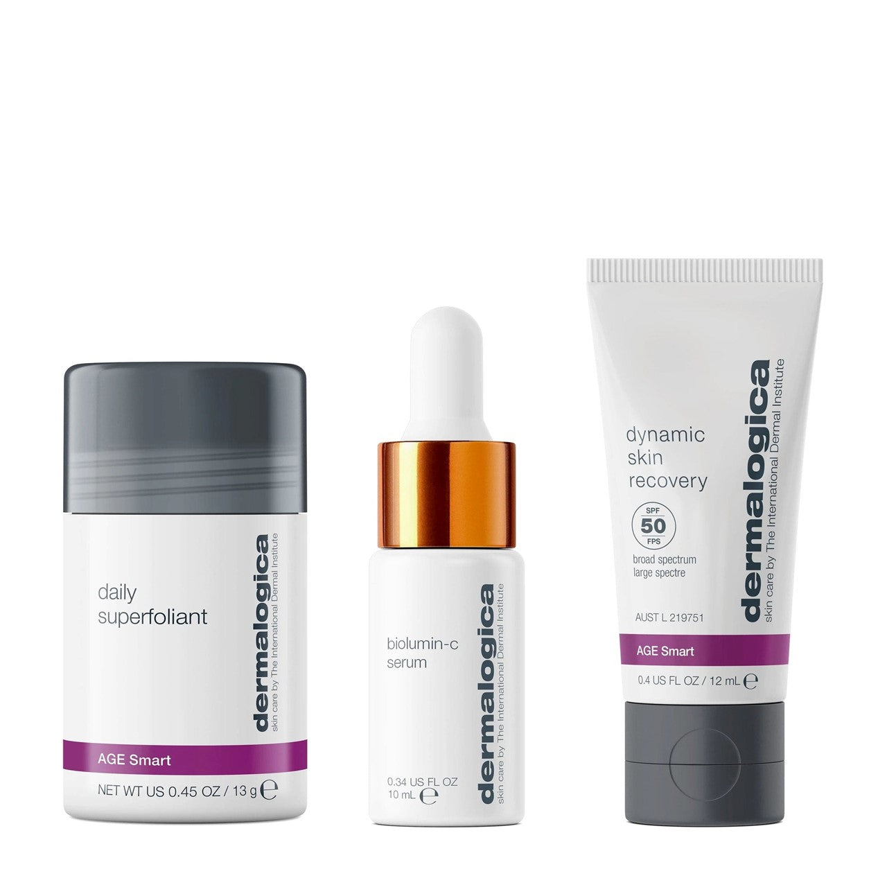 DERMALOGICA AGE Defense Kit – Dieses Power-Trio für reife oder vorzeitig gealterte Haut hilft dabei, die biochemischen Auslöser, die für eine vorzeitige Hautalterung sind, zu kontrollieren., set, alle 3 Produkte