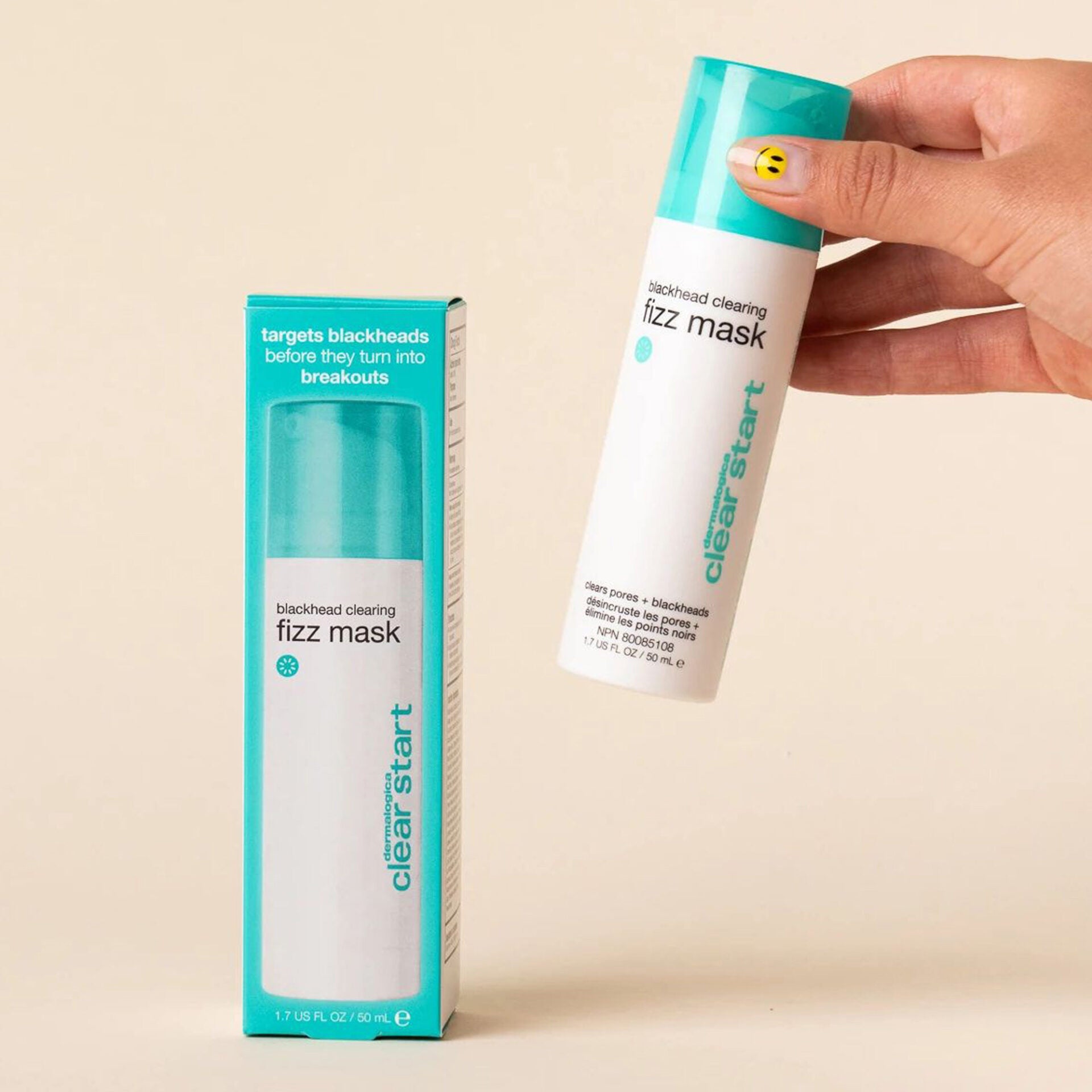 DERMALOGICA Clear Start Blackhead Clearing Fizz Mask – Der enthaltene Schwefel wirkt antimikrobiell und sorgt so für eine reine Haut. Die Kaolin-Tonerde absorbiert überschüssiges Sebum und klärt die Haut., 50ml, box und Spender