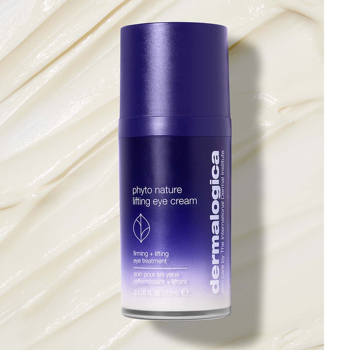 DERMALOGICA Phyto Nature Lifting Eye Cream – Klinisch erwiesen hebt und strafft die reichhaltige Creme das Augenlid sichtbar nach nur 1 Anwendung., 15ml, Textur und Spender