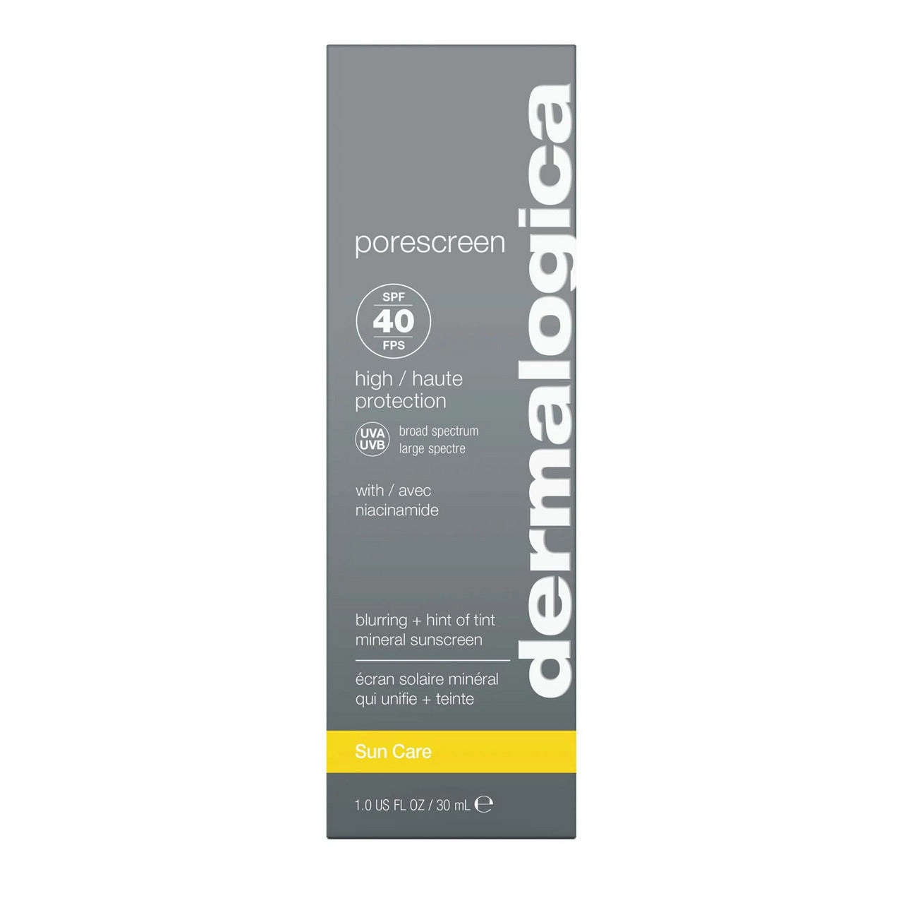 DERMALOGICA Porescreen SPF40 – ein Multitasking-Lichtschutz mit Niacinamid, der mit einem LSF 40 vor UVA- und UVB Strahlen schützt und gleichzeitig die Poren gesünder und feiner aussehen lässt., 30ml, Box