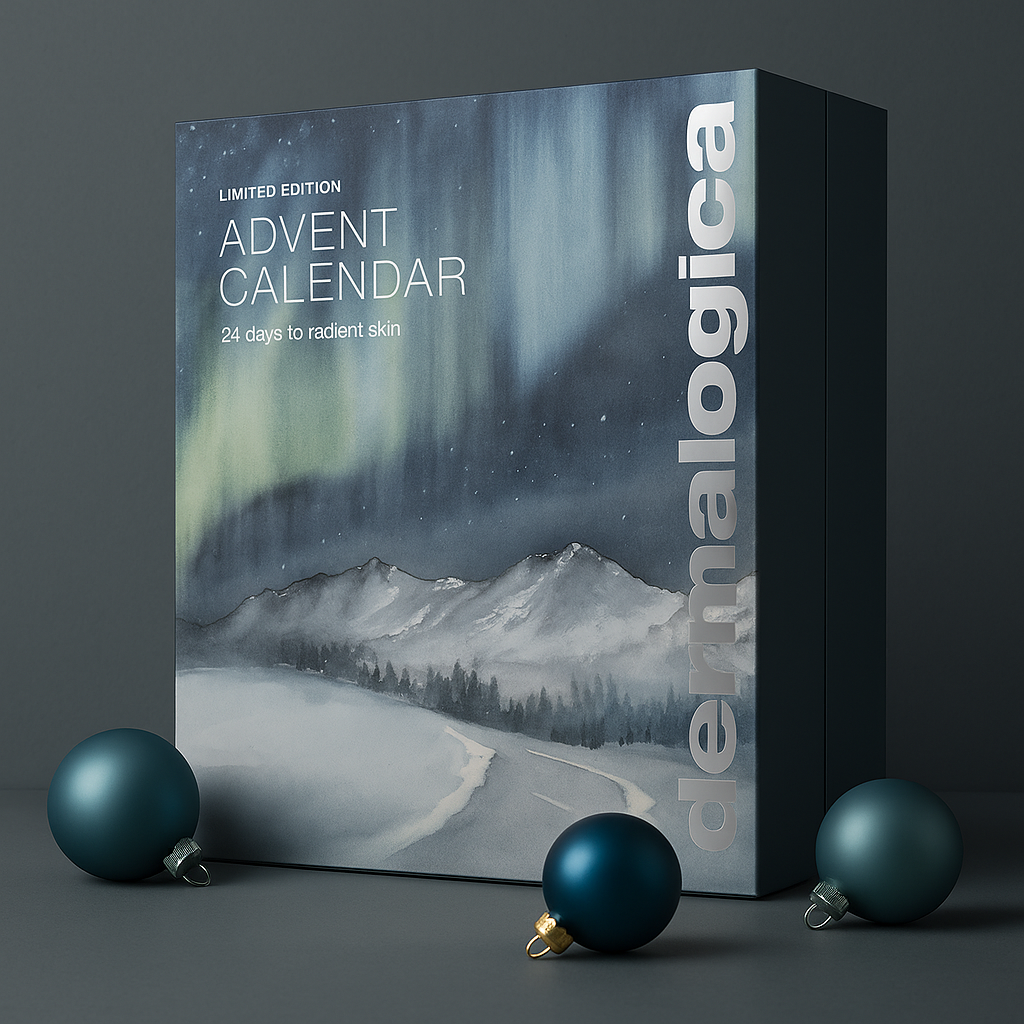 DERMALOGICA Premium Adventskalender 2025 – 1stk, Kalender mit Weihnachtsbaumkugeln