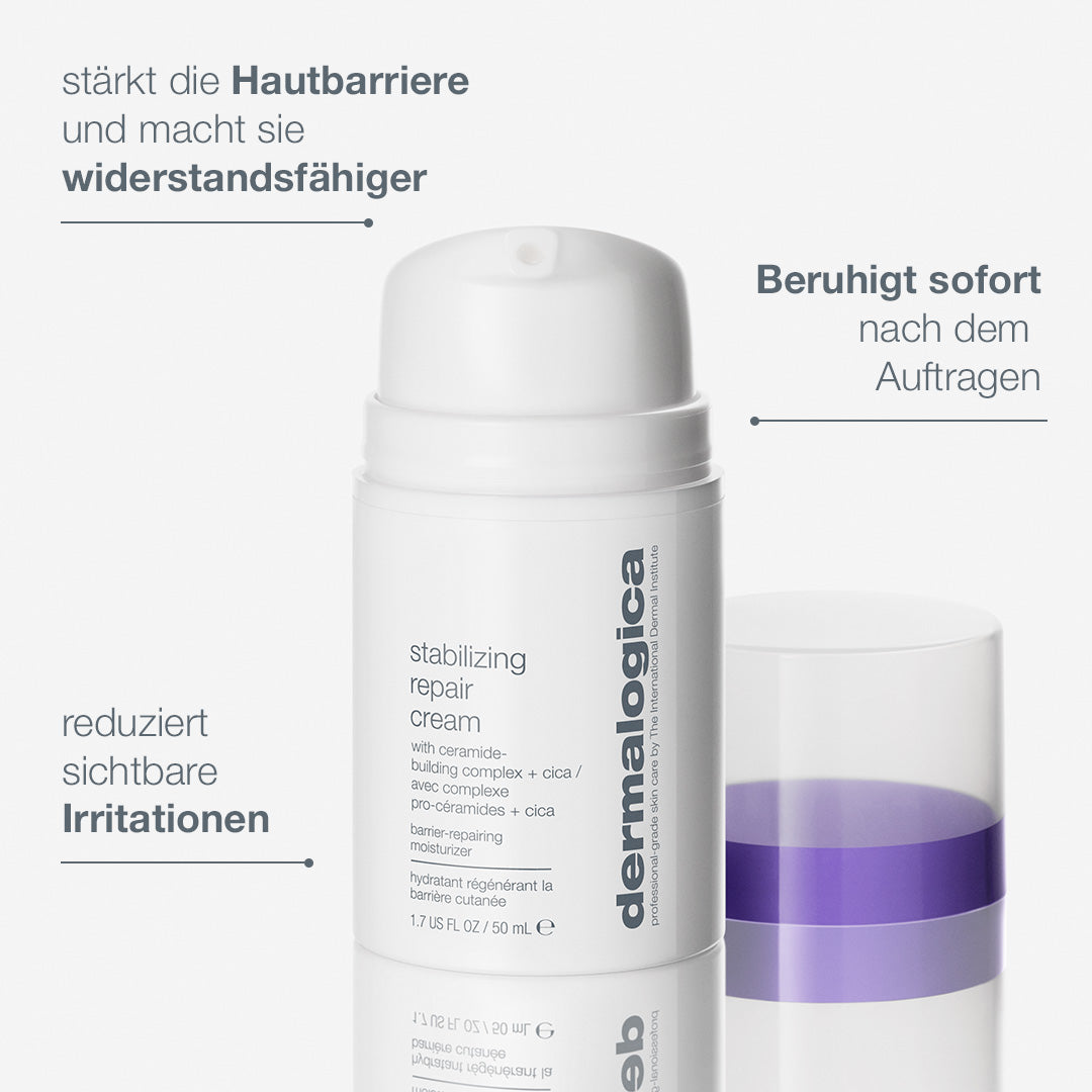 DERMALOGICA Stabilizing Repair Cream – Der hochwirksame Dermalogica Ceramid-Komplex hilft, das Reaktionsmuster empfindlicher Haut zu durchbrechen und die Hautbarriere zu stärken., 100ml, Vorteile