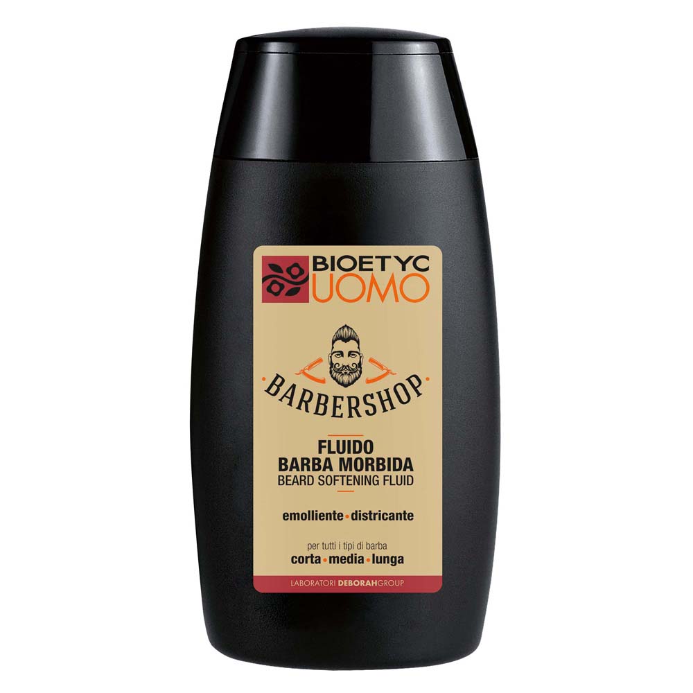 DERMOLAB UOMO beard softening fluid – spezieller Bart-Conditioner, der den Bart weich und glänzend macht. Perfekt für kurze Bärte und ideal um längere Bärte zu entwirren., 120ml