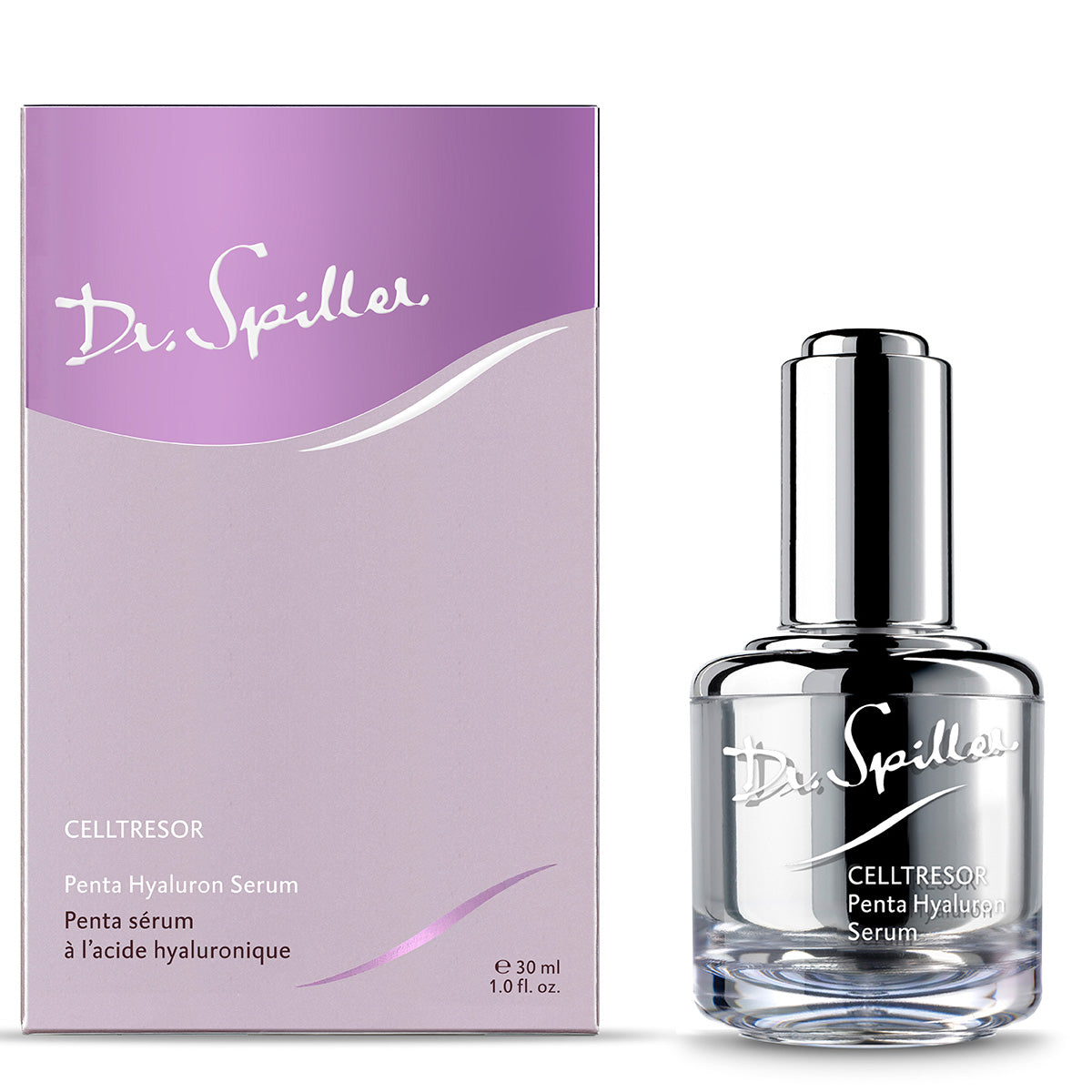 DR SPILLER CELLTRESOR Penta Hyaluron Serum Spender und Umverpackung , 30 ml