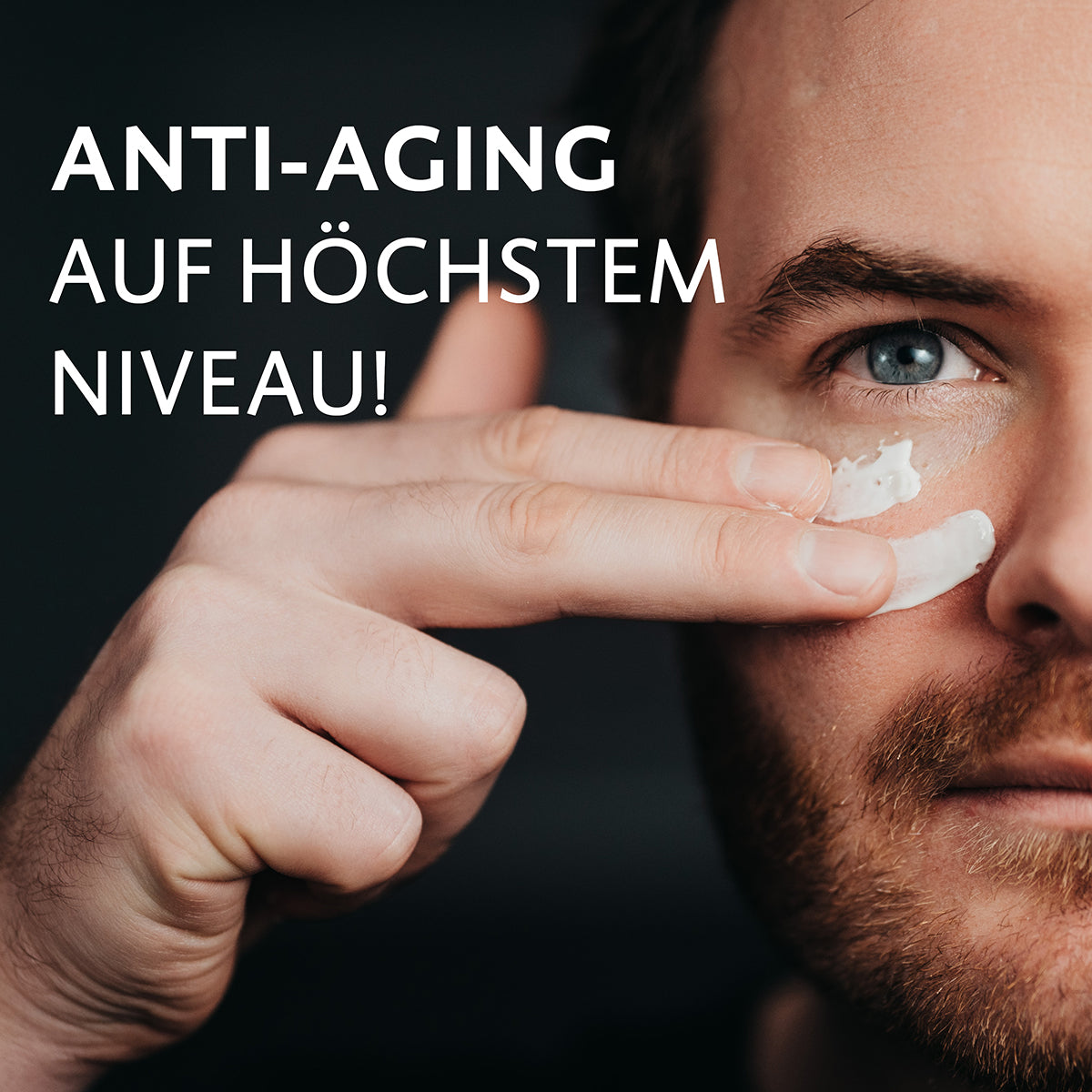 DR SPILLER Smart Aging Complex – 50ml, Mann wendet Creme auf Gesicht an