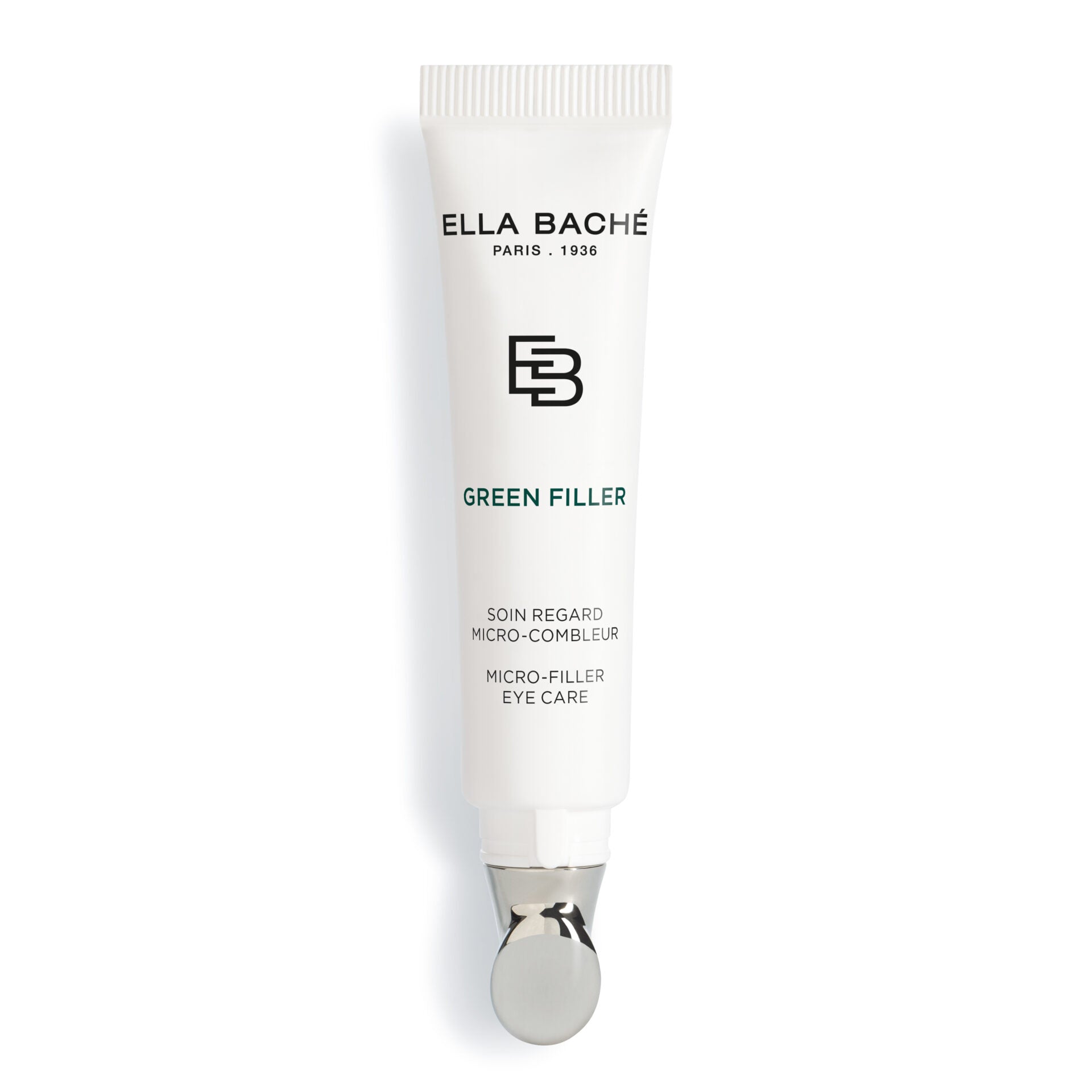 ELLA BACHE GREEN FILLER - Micro-Filler Eye Care – Glättende Augenpflege, 15ml, Tube mit Applikator offen