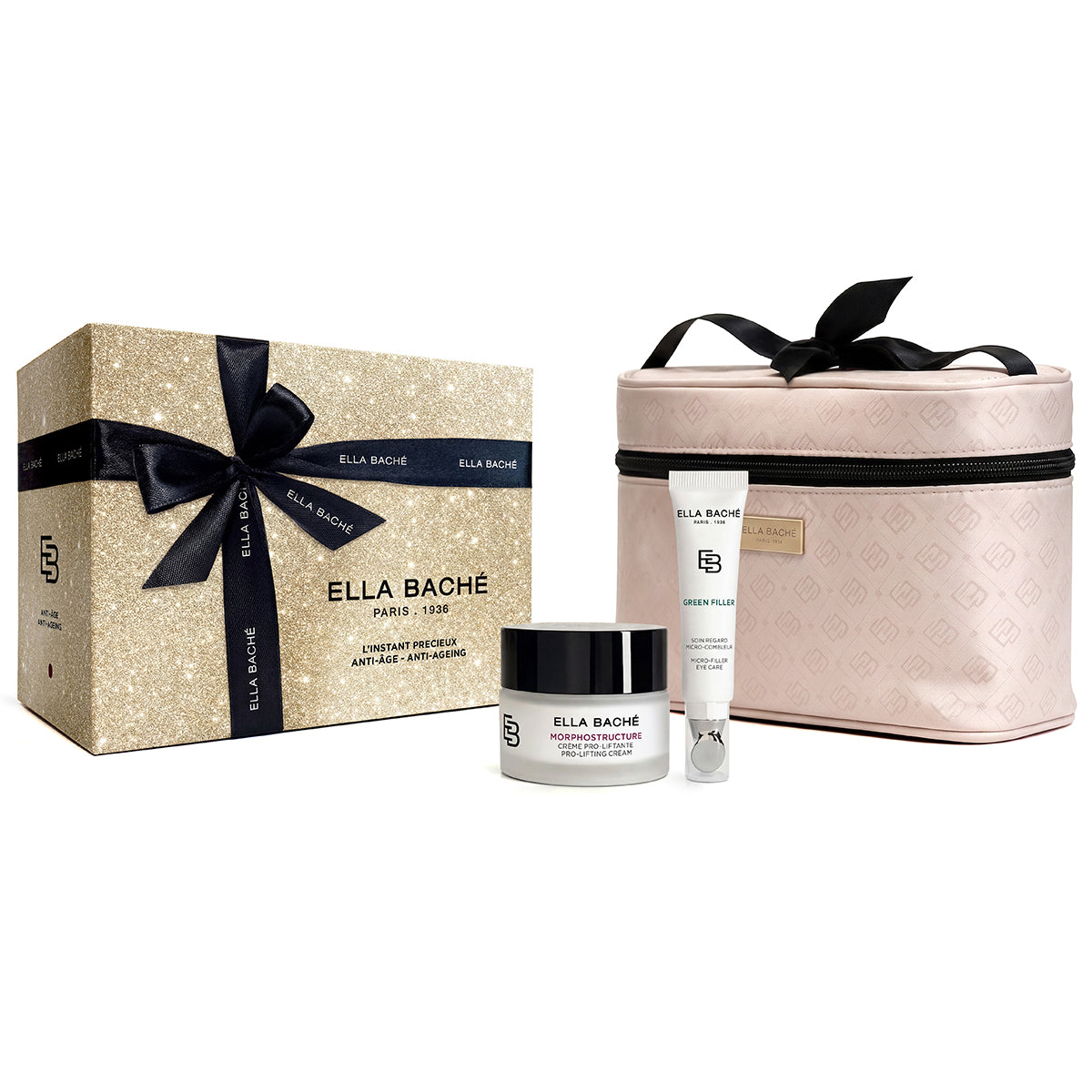 ELLA BACHE MORPHO-LIFTING Gold Collection – Lifting-Duo – Noel Collection 2026, -, Geschenkkarton, Kosmetiktasche und Einzelprodukte