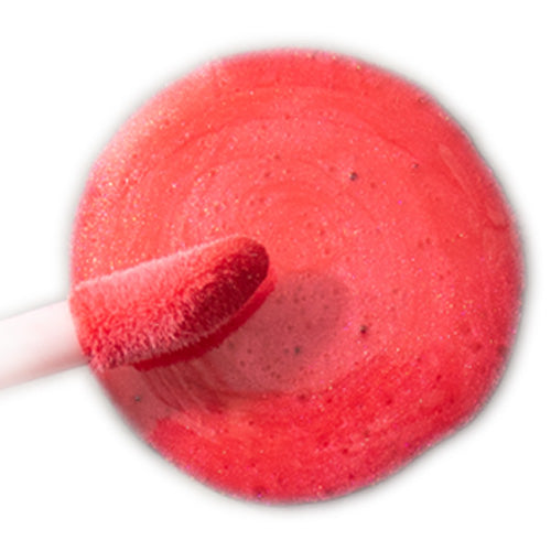 GRIMAS Lip-Gloss Flamingo  – Glänzender Pinkton mit Pflegeeffekt, 3ml, Applikator mit  Produkttextur