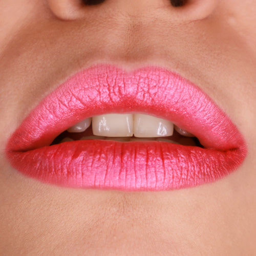 GRIMAS Lippenstift mit Glossy-Effekt - coral red 7-96, 3,5g, Farbe auf Lippen