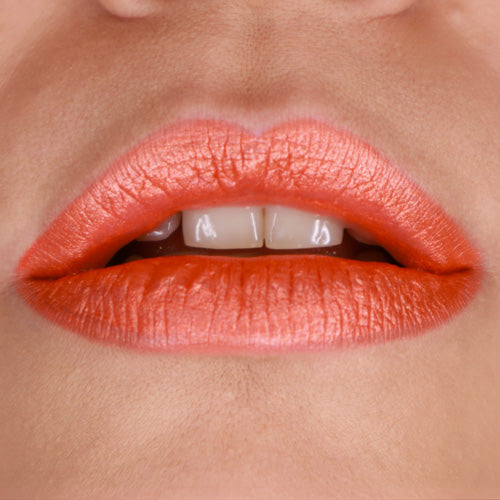 GRIMAS Lippenstift mit Glossy-Effekt - tangerine 7-99, 3,5g, Farbe auf Lippen