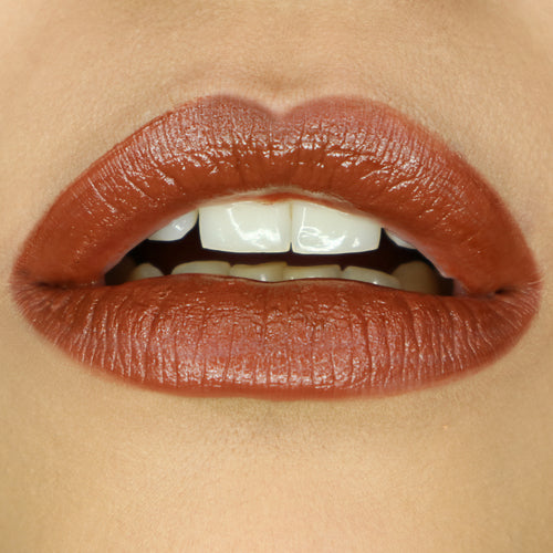 GRIMAS Lipstick PURE matt schokobraun 5-28, 3,5g, Farbe auf  Lippen