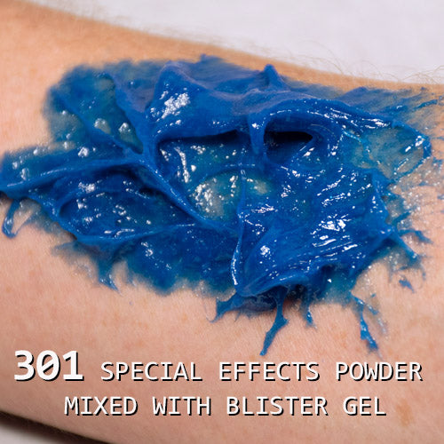 GRIMAS Special Effects Powder  – für realistische Wunden, Schmutz & Hauteffekte, 6g, Anwendungsbeispiel mit Blister-Gel