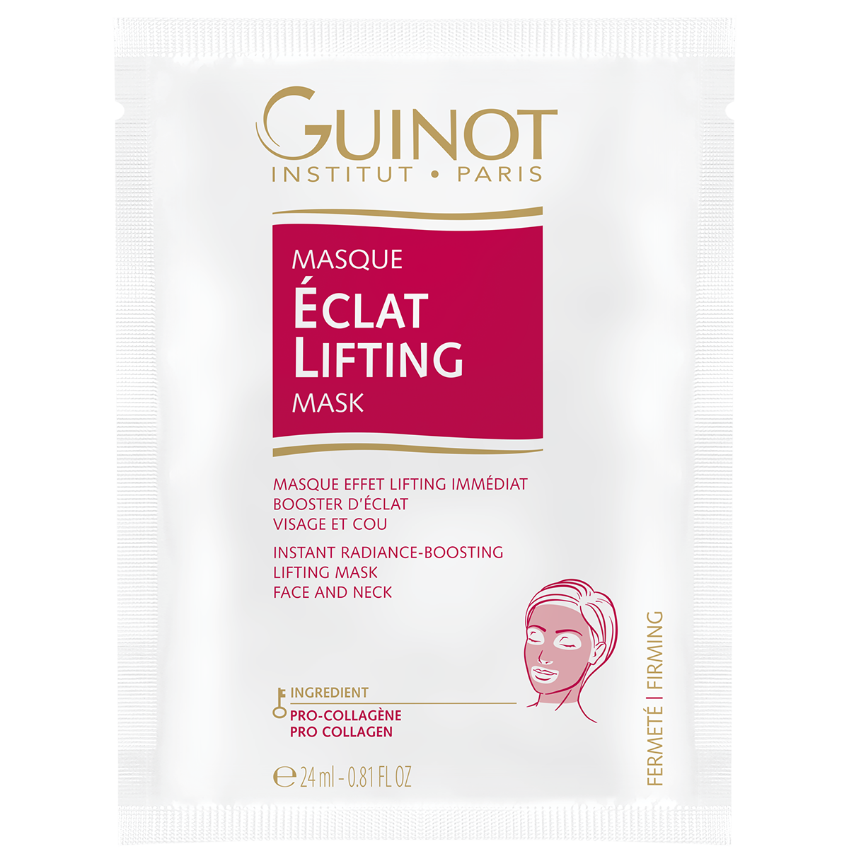 GUINOT Èclat Lifting Mask – straffende Vliesmaske, 8ml, Sachet