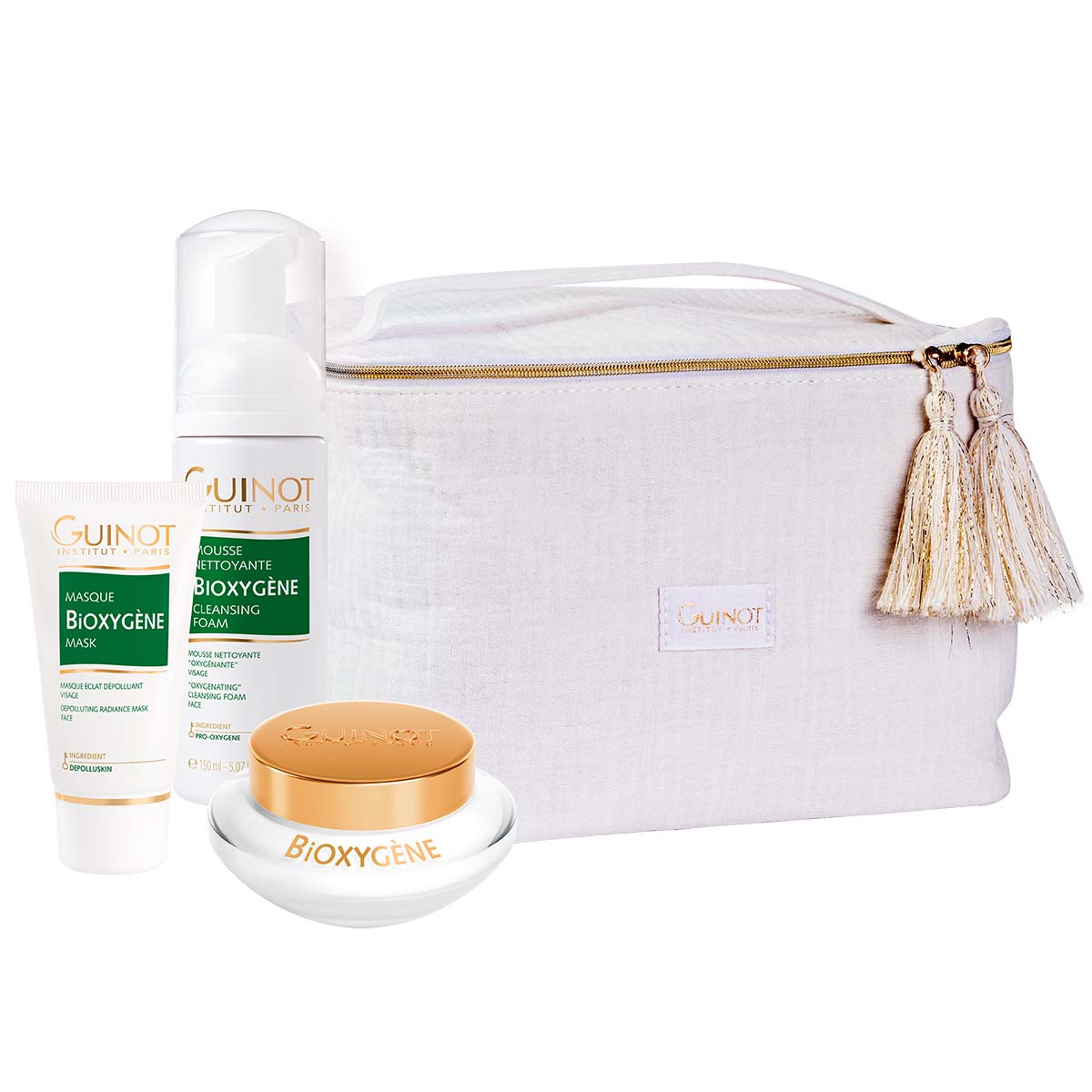 GUINOT Bioxygene Set, 1stk, Produkte und Kosmetiktasche