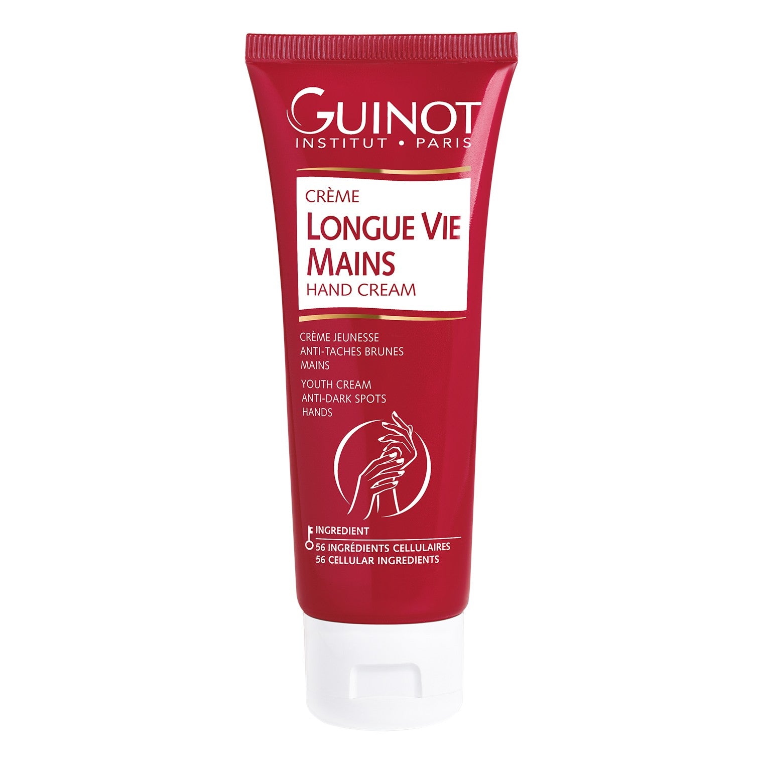 GUINOT Crème Longue Vie Mains  – Anti-Aging Handcreme, 75ml, Tube