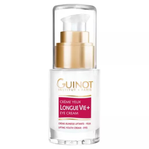 GUINOT Crème Yeux Longue Vie + – Anti-Aging Augenpflege, 15ml, Pumpspender