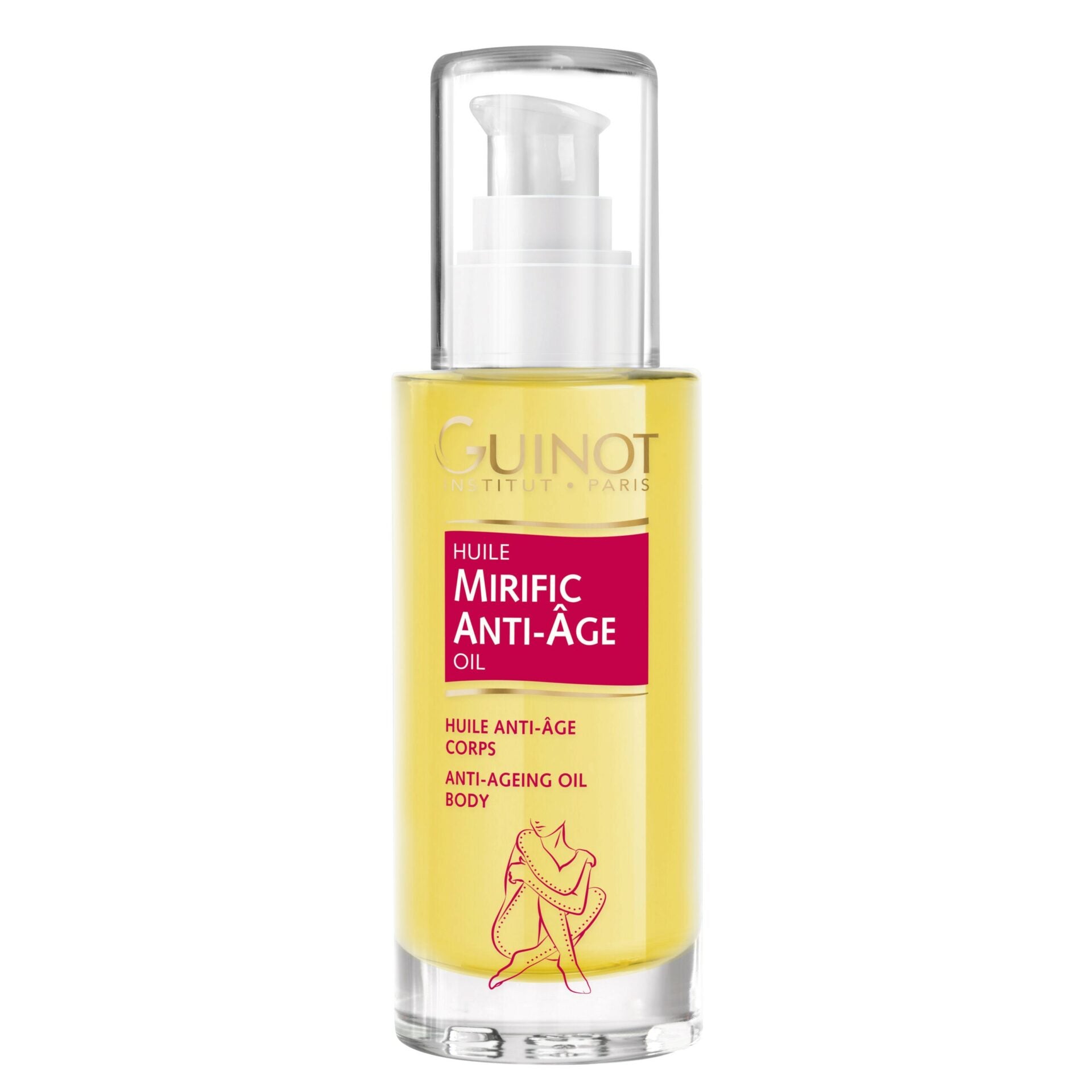 GUINOT Mirific Anti-Age Body Oil  – Körperöl mit Anti-Aging-Wirkung, 90ml, Pumpspender