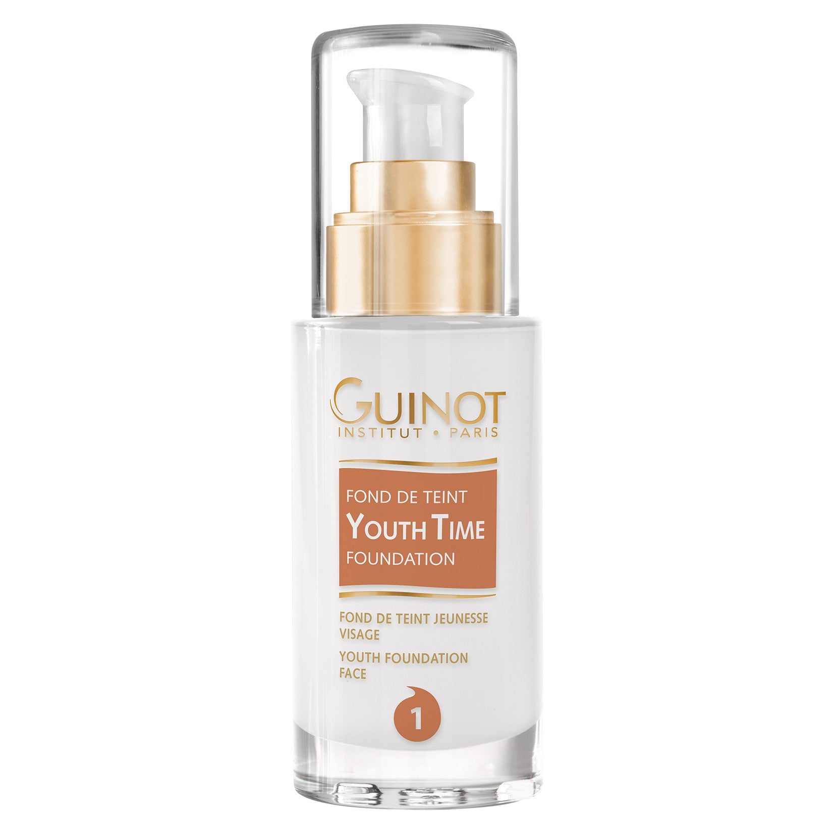 GUINOT Youth Time Foundation Nr. 1 – Anti-Aging-Make-up, 30ml, Pumpspender
